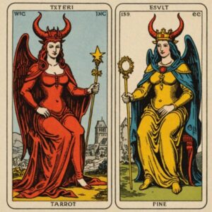 Combinação das cartas O Diabo e A Imperatriz na vida financeira