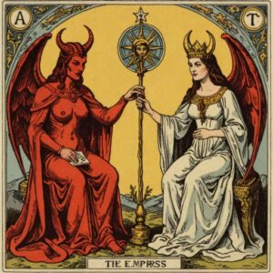 Combinação das cartas O Diabo e A Imperatriz no trabalho