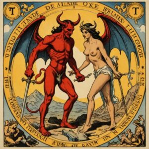 Combinação das cartas O Diabo e A Justiça em momentos de transição
