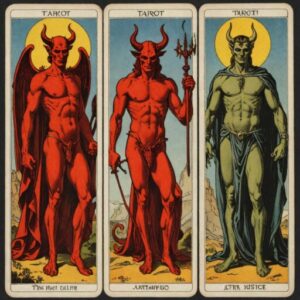 Combinação das cartas O Diabo e A Justiça na vida espiritual