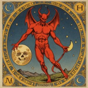 Combinação das cartas O Diabo e A Lua na saúde