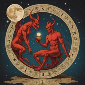 Combinação das cartas O Diabo e A Lua na vida espiritual
