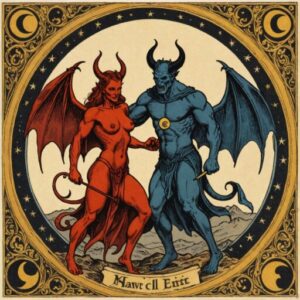 Combinação das cartas O Diabo e A Lua no trabalho