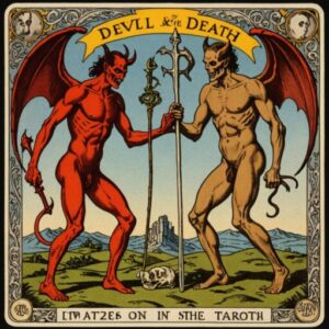 Combinação das cartas O Diabo e A Morte na saúde