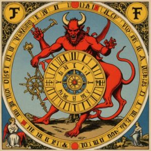 Combinação das cartas O Diabo e A Roda da Fortuna em relacionamentos