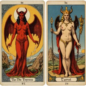 Combinação das cartas O Diabo e A Sacerdotisa na vida espiritual