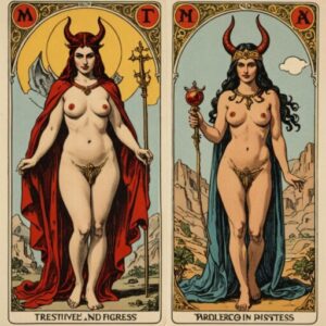 Combinação das cartas O Diabo e A Sacerdotisa na vida financeira