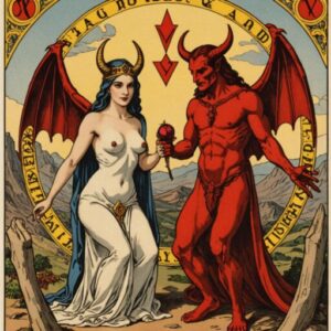 Combinação das cartas O Diabo e A Sacerdotisa no amor