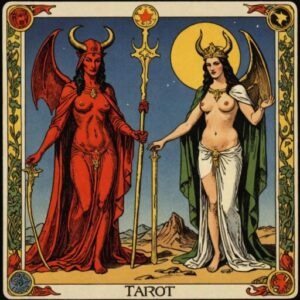 Combinação das cartas O Diabo e A Sacerdotisa no trabalho