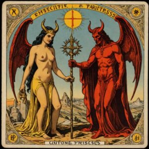 Combinação das cartas O Diabo e A Sacerdotisa sobre o futuro