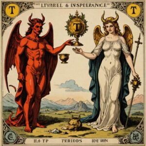 Combinação das cartas O Diabo e A Temperança em momentos de transição