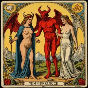 Combinação das cartas O Diabo e A Temperança na saúde
