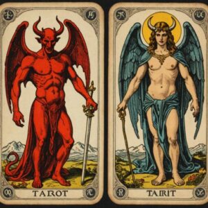 Combinação das cartas O Diabo e A Temperança sobre decisões difíceis