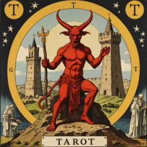Combinação das cartas O Diabo e A Torre em momentos de transição