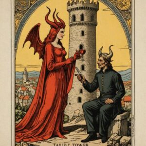 Combinação das cartas O Diabo e A Torre no amor