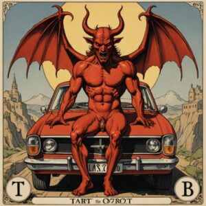 Combinação das cartas O Diabo e O Carro na saúde