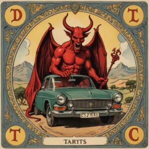 Combinação das cartas O Diabo e O Carro na vida espiritual