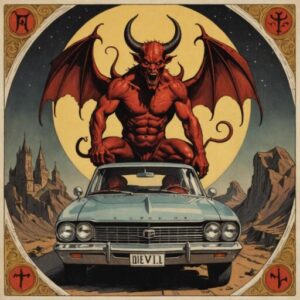 Combinação das cartas O Diabo e O Carro sobre o futuro
