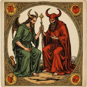 Combinação das cartas O Diabo e O Eremita em relacionamentos