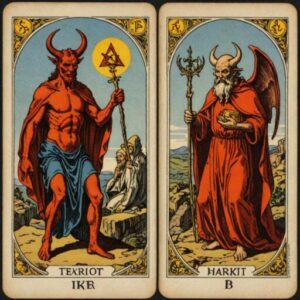 Combinação das cartas O Diabo e O Eremita na vida espiritual