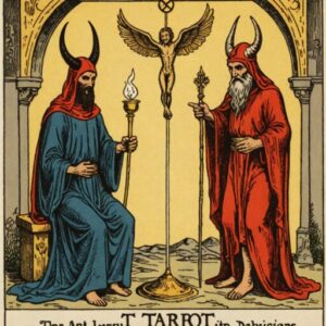 Combinação das cartas O Diabo e O Eremita sobre decisões difíceis