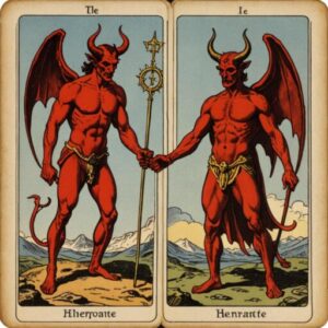 Combinação das cartas O Diabo e O Hierofante na saúde