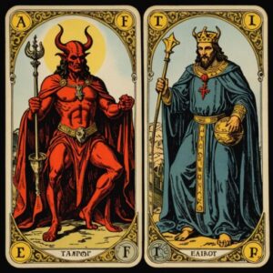 Combinação das cartas O Diabo e O Imperador na vida financeira