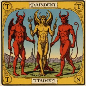 Combinação das cartas O Diabo e O Julgamento em momentos de transição