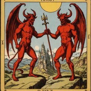Combinação das cartas O Diabo e O Julgamento no trabalho