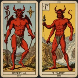 Combinação das cartas O Diabo e O Louco na vida espiritual