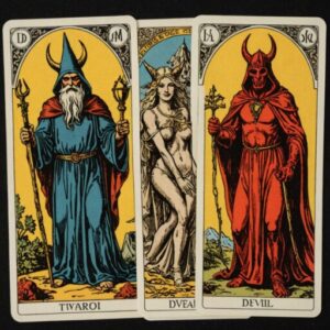 Combinação das cartas O Diabo e O Mago sobre o futuro