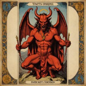 Combinação das cartas O Diabo e O Mundo sobre decisões difíceis