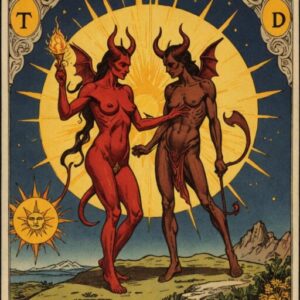 Combinação das cartas O Diabo e O Sol em relacionamentos