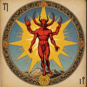 Combinação das cartas O Diabo e O Sol sobre decisões difíceis