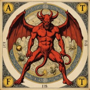 Combinação das cartas O Diabo e Os Enamorados na saúde