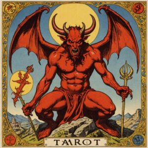 Combinação das cartas O Diabo e Os Enamorados na vida espiritual
