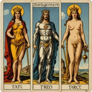 Combinação das cartas O Julgamento e A Justiça sobre o futuro