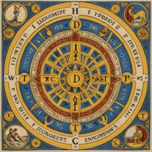 Combinação das cartas O Julgamento e A Roda da Fortuna sobre decisões difíceis