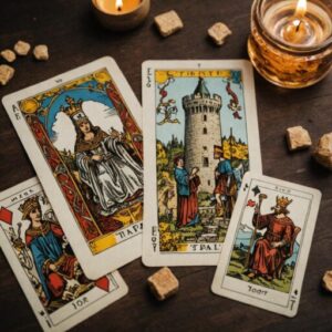 Combinação das cartas O Julgamento e A Torre sobre decisões difíceis