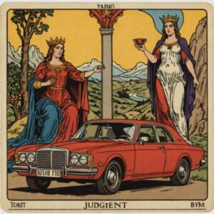 Combinação das cartas O Julgamento e O Carro na saúde