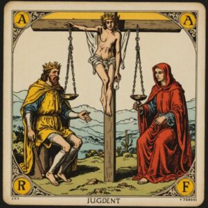Combinação das cartas O Julgamento e O Enforcado sobre o futuro
