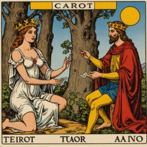 Combinação das cartas O Julgamento e O Louco em relacionamentos