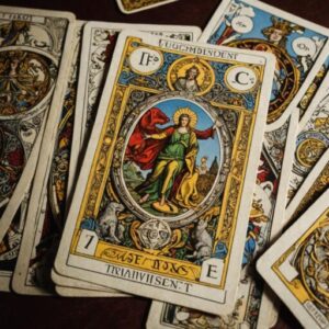 Combinação das cartas O Julgamento e O Mundo em momentos de transição