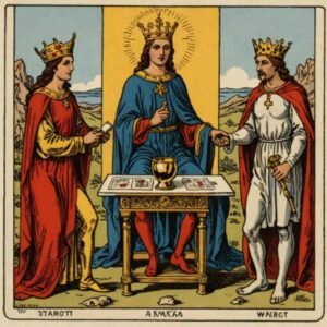 Combinação das cartas O Julgamento e Os Enamorados no trabalho