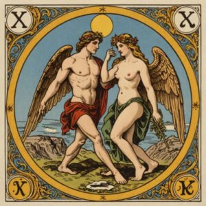Combinação das cartas O Mundo e A Força no amor