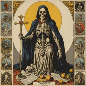 Combinação das cartas O Mundo e A Morte em momentos de transição