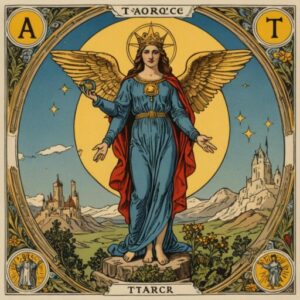 Combinação das cartas O Mundo e A Temperança sobre o futuro