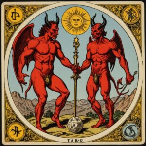 Combinação das cartas O Mundo e O Diabo em relacionamentos
