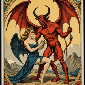 Combinação das cartas O Mundo e O Diabo no amor