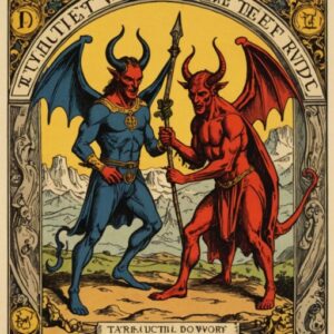 Combinação das cartas O Mundo e O Diabo no trabalho